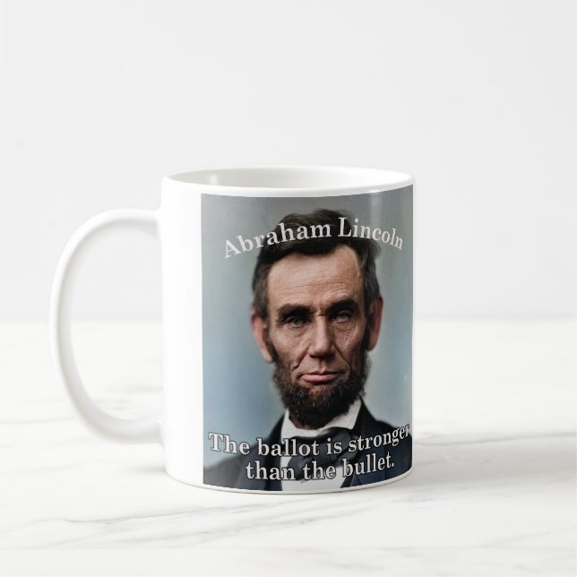 Fête du Président Lincoln Mug patriotique (Gauche)