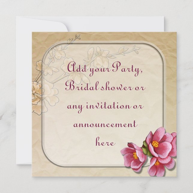 Fête du printemps ou invitation polyvalente (Devant)