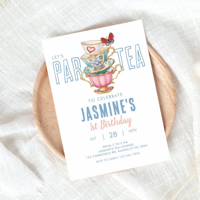 Fête du Thé Par-Tea Anniversaire Invitation (Créateur téléchargé)