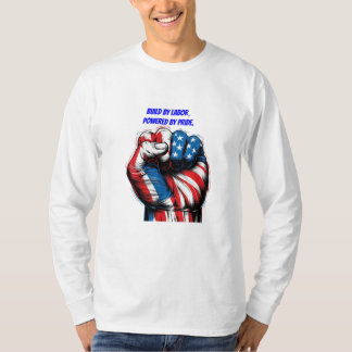 Fête du travail du drapeau américain en t-shirt bl