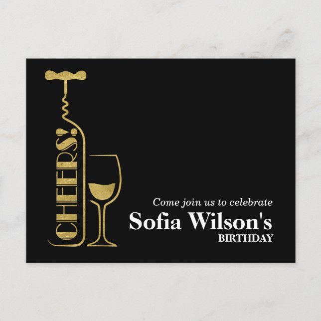 fête du vin de bienvenue invitation par carte post (Devant)