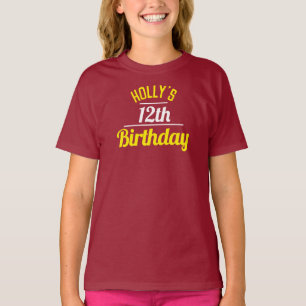 Fête d'un T-shirt 12e anniversaire