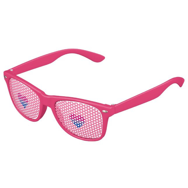 Fête Enfant Bisexualité fierté coeur enfants lunettes de solei (Angle)