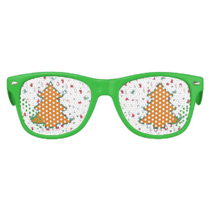 Fête Enfant Carton orange Arbre de Noël Avion Lunettes de sole