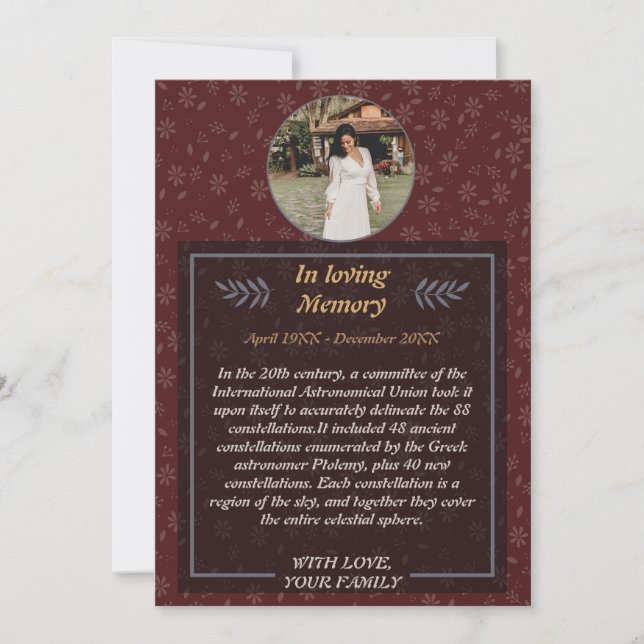 Fête Florale de la vie Invitation - Digital Te (Devant)