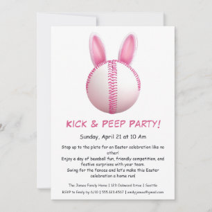 Fête Hit & Peep - Invitation de baseball de Pâques