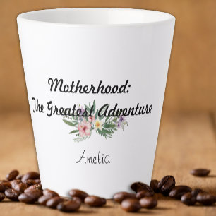 Fête-mère fleur sauvage Gratitude Latte Mug