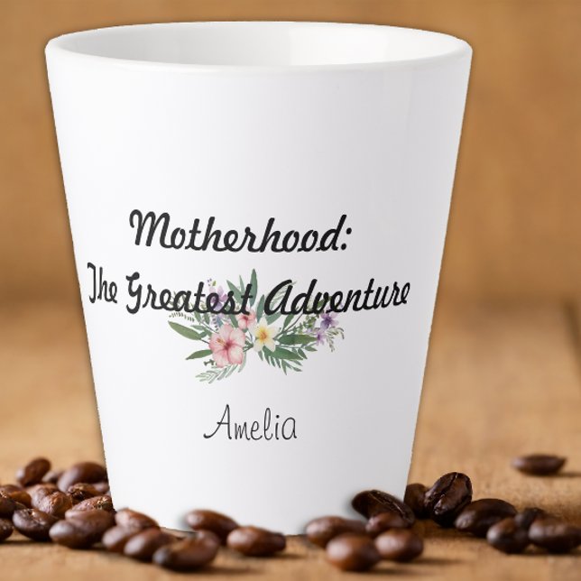 Fête-mère fleur sauvage Gratitude Latte Mug (Créateur téléchargé)
