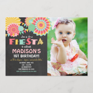 Fête mexicaine Anniversaire Invitation Pink Gold