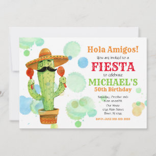 Fête mexicaine Invitation d'anniversaire TOUS les
