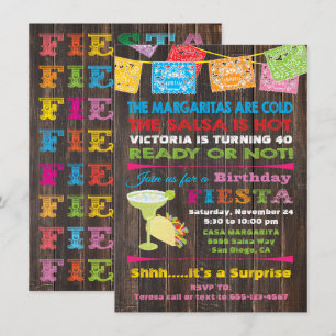 Fête mexicaine rustique Invitation de fête d'anniv