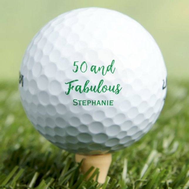 Fête moderne 50e anniversaire chic balles de golf  (Créateur téléchargé)