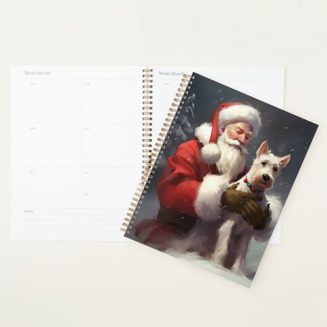 Fête Noël Festive du Père Noël Terrier du Père Noë (Devant avec enveloppe)