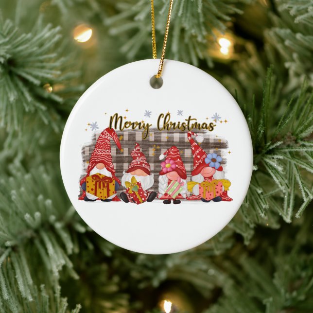 fête Noël Fêtes gnomes Céramique Ornement (Arbre)