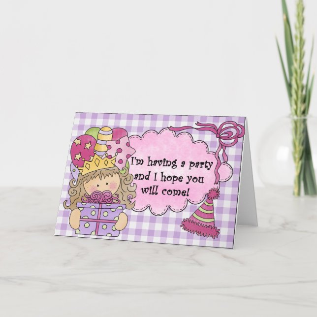 Fête Princesse Invitations d'anniversaire (Devant)