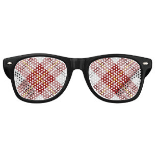 Fête Retro Clan MacPherson Robe Rouge Tartan Lunettes de sole