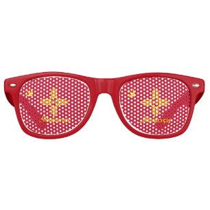 Fête Retro Drapeau d'Albuquerque, Nouveau-Mexique Lunettes de