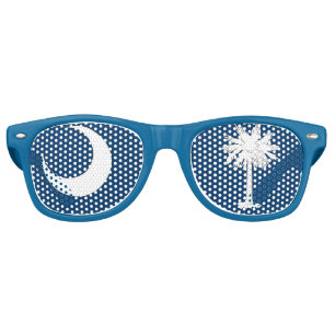 Fête Retro Drapeau de Caroline du Sud Split Aviateur Lunettes