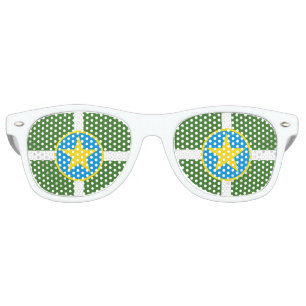 Fête Retro Drapeau de la ville de Jackson, lunettes rétro Mis