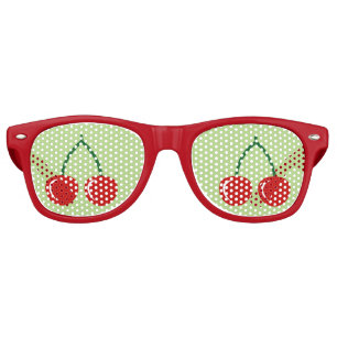 Fête Retro La partie rouge de cerise ombrage les lunettes de