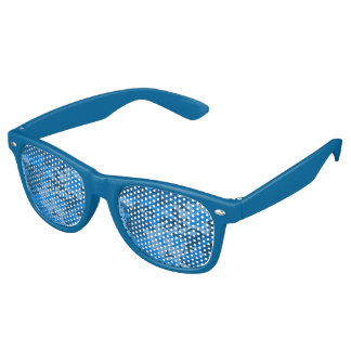Fête Retro Lentilles en Camo Bleu Lunettes de soleil/ Nuances
