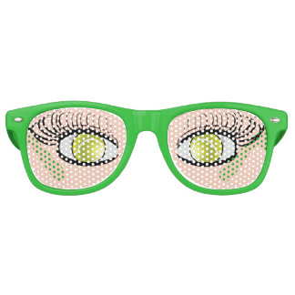 Fête Retro Yeux de balle de tennis Drôle Ventilateur lunettes