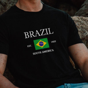 Fêter la culture du drapeau brésilien T-shirt