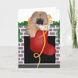 Fêtes Annuelles Cartes d'art CHOW CHIEN pour remplir les bas