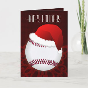 Fêtes Annuelles Cartes de Noël pour un joueur de baseball