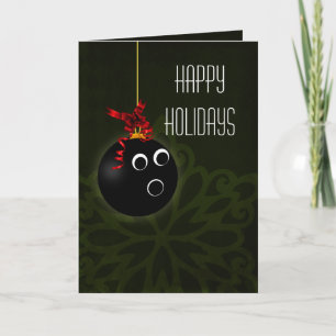 Fêtes Annuelles Cartes de Noël pour un joueur de quilles