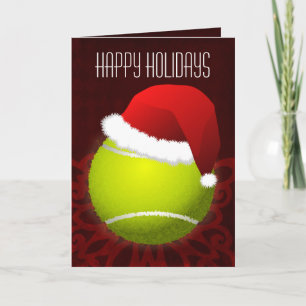 Fêtes Annuelles Cartes de Noël pour un joueur de tennis
