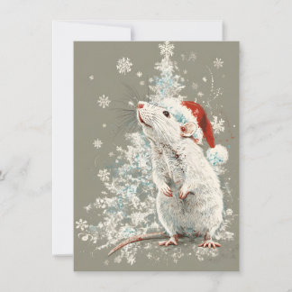Fêtes Annuelles Cartes de Noël uniques et mignonnes pour rat