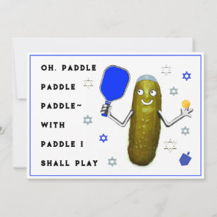 Fêtes Annuelles Cartes de Pickleball pour Hanukkah