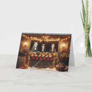 Fêtes Annuelles Cartes de voeux de Noël pour les chevaux.