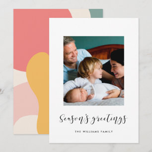 Fêtes Annuelles Cartes de vœux élégantes pour photo de famille