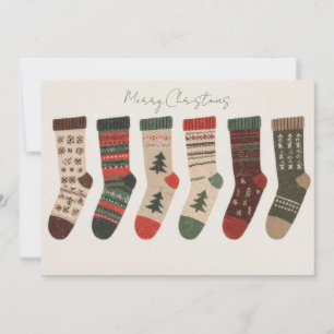 Fêtes Annuelles Cartes de vœux personnalisées pour chaussettes de