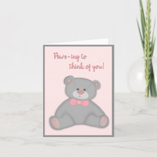 Fêtes Annuelles Cartes d'ours en peluche pour le cancer du sein
