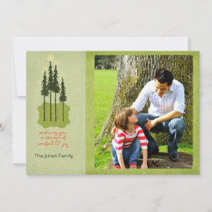 Fêtes Annuelles Cartes photos de Noël pour le confort et la joie