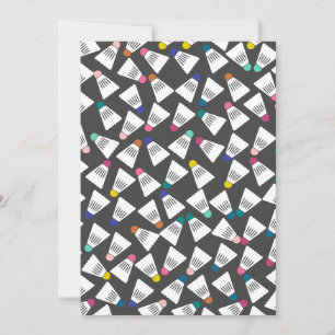 Fêtes Annuelles Cartes pour notes de badminton personnalisés
