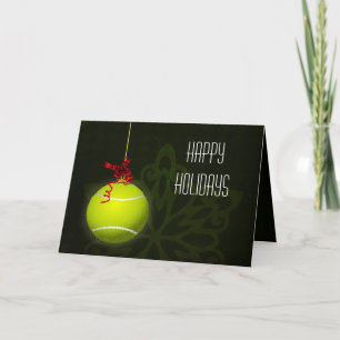 Fêtes Annuelles pour le joueur de tennis Cartes de Noël