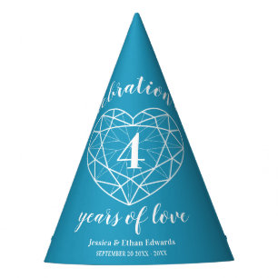 Fêtes Chapeaux de fête d'anniversaire de mariage de 4 an