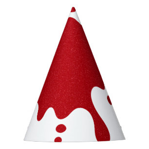 Fêtes Chapeaux de fête personnalisés blancs et rouges à