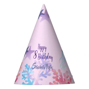 Fêtes Chapeaux de fête Sous l'Océan Rose et Violet Anniv