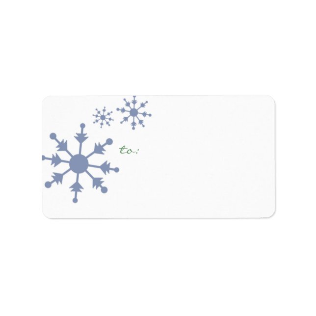 fêtes de neige étiquettes de adresse (Devant)