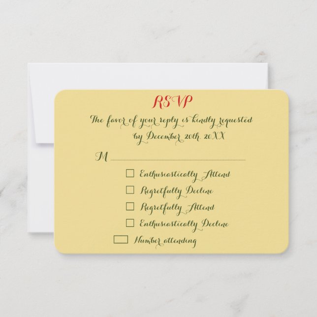 Fêtes de Noël personnalisées Inviter RSVP (Devant)