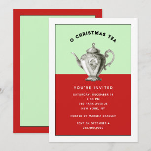 Fêtes de Noël Tea Party Invitations