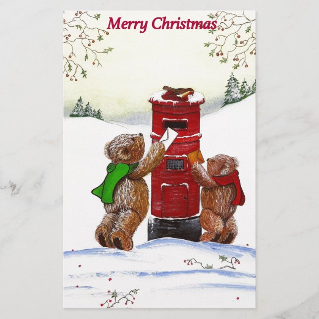 Fêtes de Noël Teddy Bear Carte (Devant)