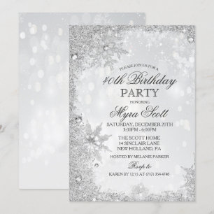 Fêtes d'hiver Invitation de fête d'anniversaire