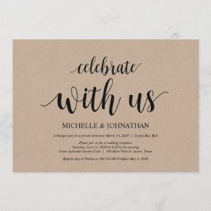 Fêtez avec nous, Mariage Elopement Invitations