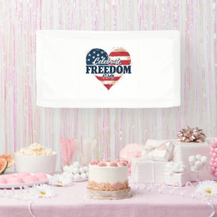 Fêtez la liberté 4 juillet Bannière